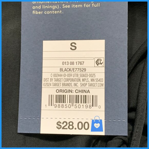 Small - Womens Tie-Front Flutter Short Sleeve Mini A-Line Dress - Black - Picture 3 of 6